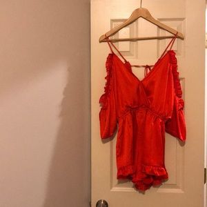 Lovers + Friends off the shoulder romper